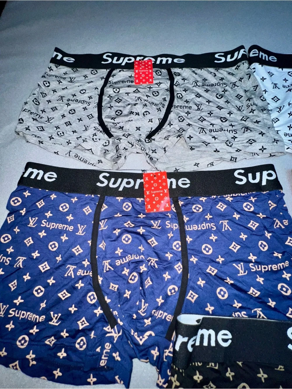 Supreme x LV Monogram Boxer Briefs Lot of 5 Men's XXL Read Description